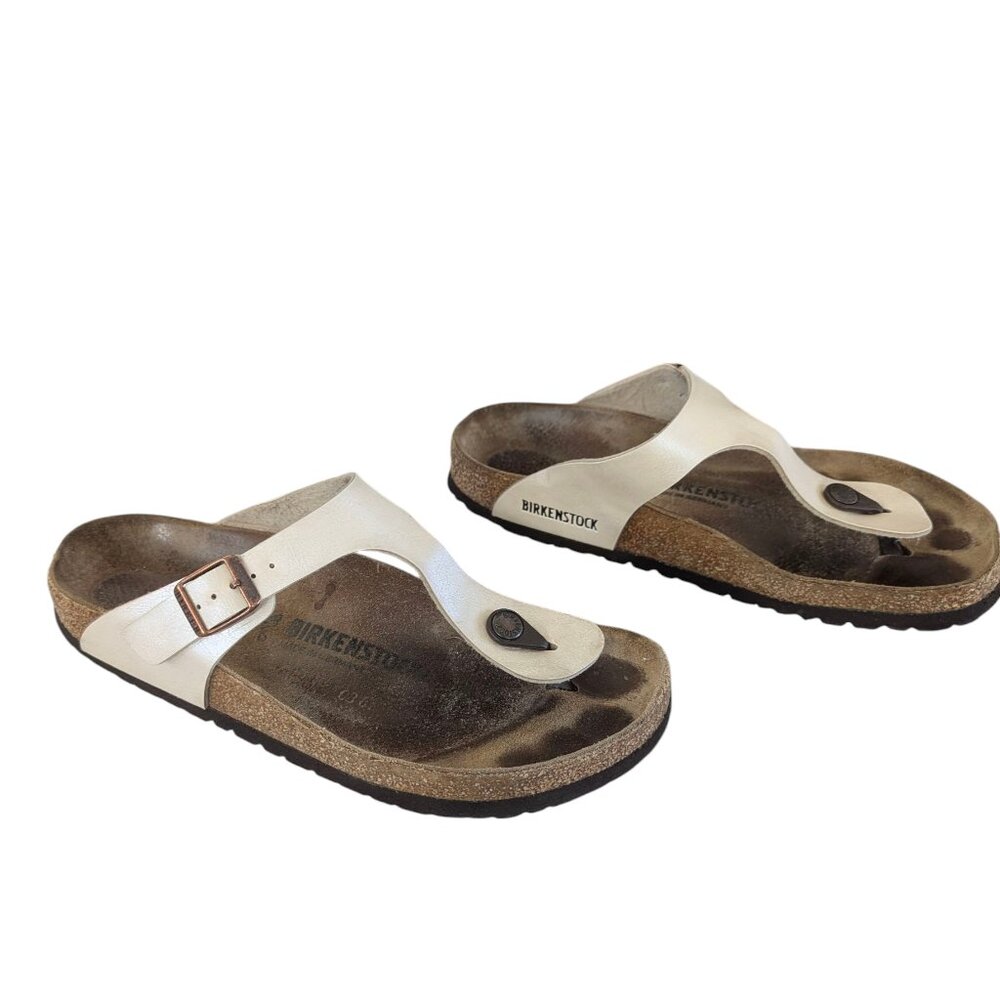 Birkenstock Platinum Leather Sandals - Size 40 - Picture 4 of 12